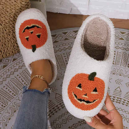 Women Slippers Smile Pumpkin