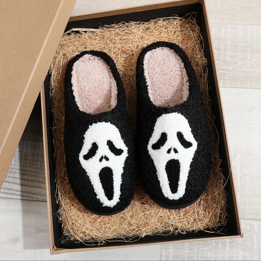 Halloween Slippers Smile Pumpkin