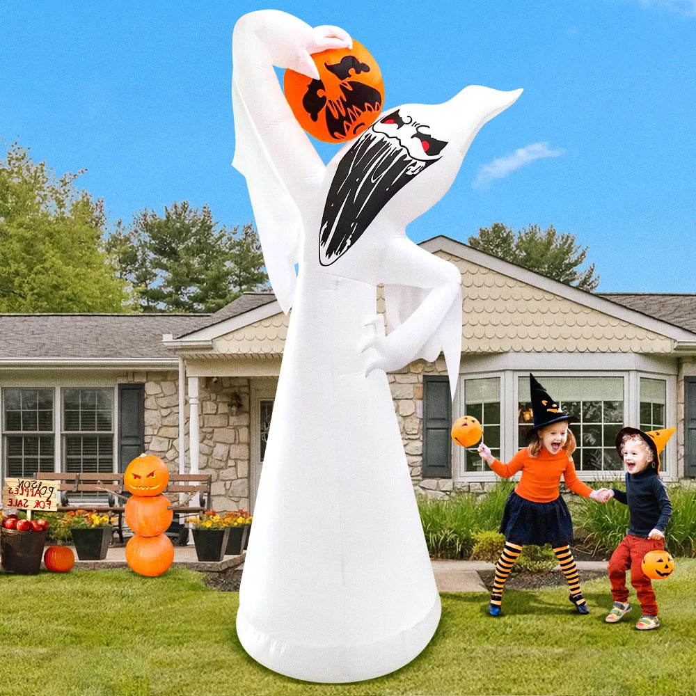 Inflatable Home Outdoor Decor Orange Ghost