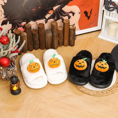 Pumpkin Head Slipper Smile Pumpkin