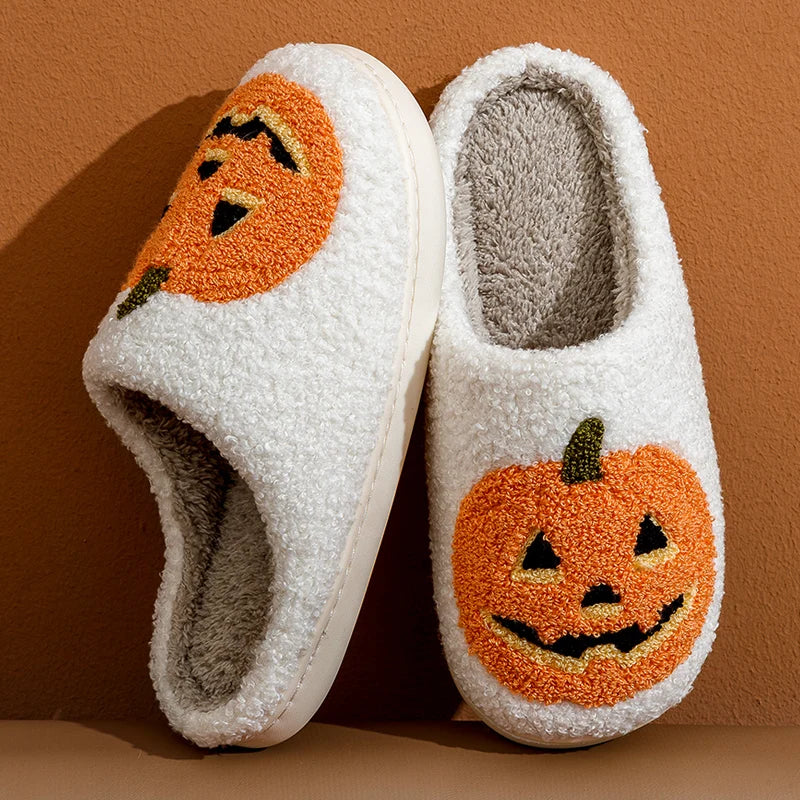 Women Slippers Smile Pumpkin