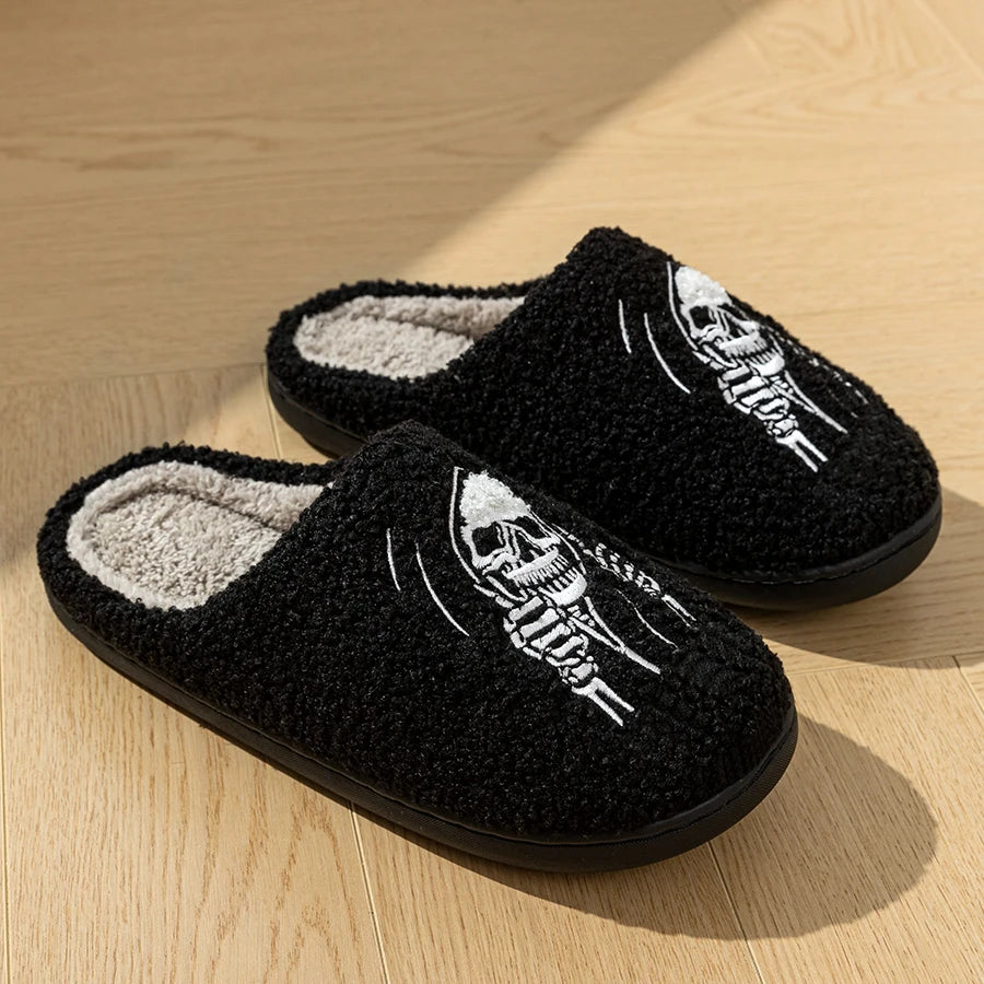 Skull Face Slippers Smile Pumpkin