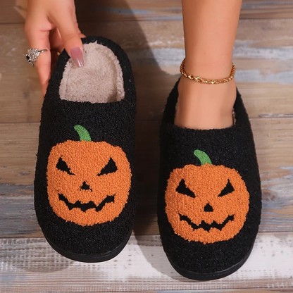 Women Slippers Smile Pumpkin