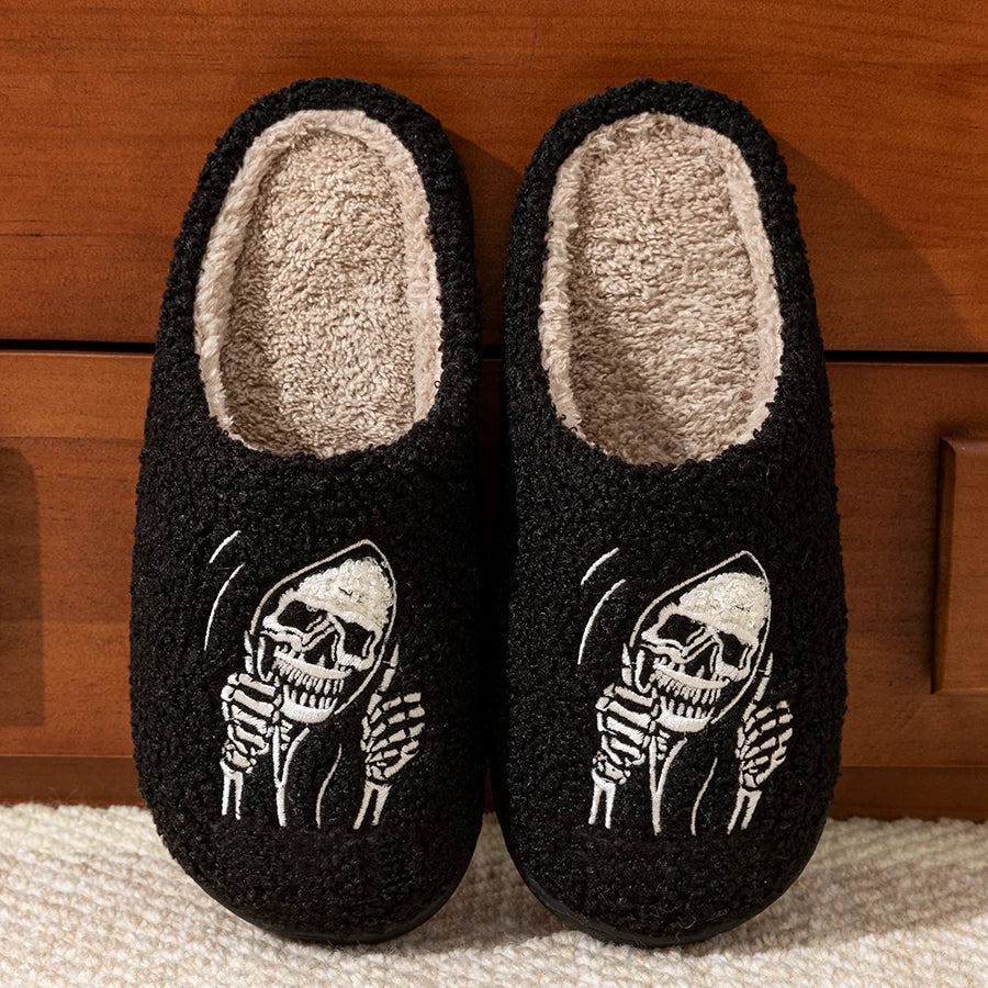 Skull Face Slippers Smile Pumpkin