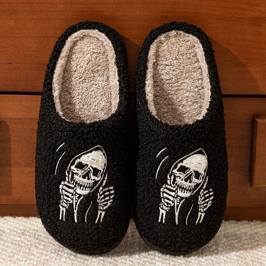 Skull Face Slippers Smile Pumpkin