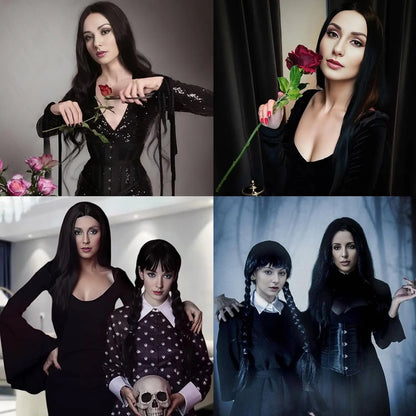 Morticia Addams Hair Costume