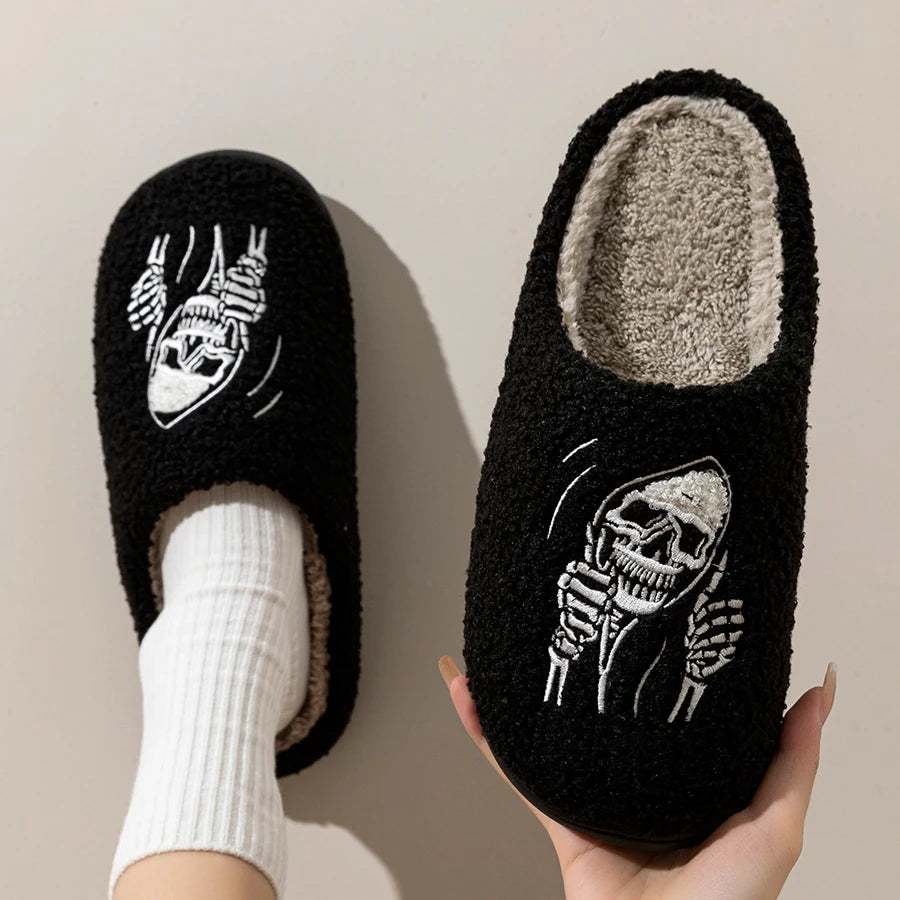 Skull Face Slippers Smile Pumpkin