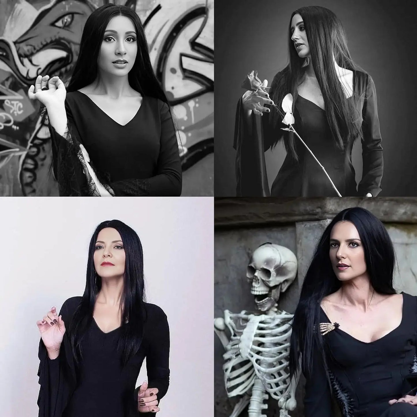 Morticia Addams Hair Costume