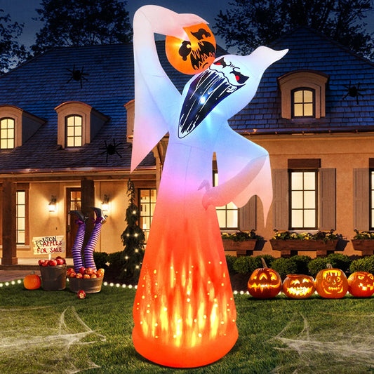 Inflatable Home Outdoor Decor Orange Ghost