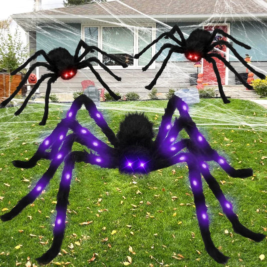 Glowing LED Spider Decor Halloween