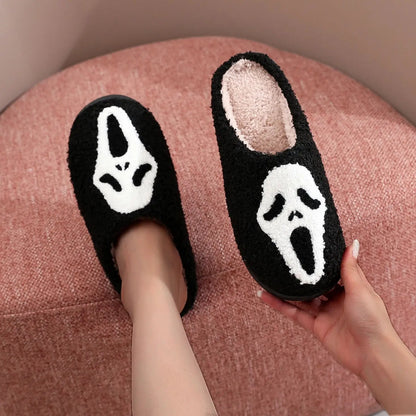 Halloween Slippers Smile Pumpkin