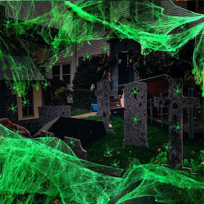 Luminous Spider Web Halloween Decorations