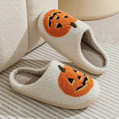 Women Slippers Smile Pumpkin