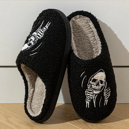 Skull Face Slippers Smile Pumpkin