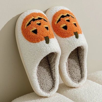 Women Slippers Smile Pumpkin